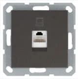 Розетка компьютерная 1-м RJ45 IP20 кат. 5E механизм мокко Jasmart G6105Z