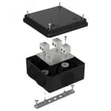 Коробка огнестойкая разветвительная для о/п двухкомпонентная 60-0210-FR6.0-4-4-Р Е15-Е60 RAL7035 80х80х40