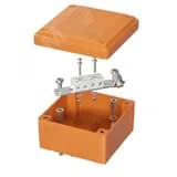 Коробка пластиковая FS с гладкими стенками и клеммниками  IP56 100х100х50мм  4р  450V 6A  4мм.кв