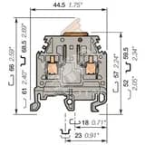 Клемма винтовая MA2.5/5.SNB1 2.5мм.кв. TE Connectivity ОУЭО