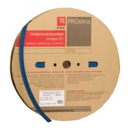 Термоусаживаемая трубка ТУТ нг 120/60 синяя рулон PROxima EKF