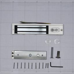 Электромагнитный замок (сила удержания 180кг),с двумя встроенными датчиками, цвет серебристый сатинированный алюминий RAL 7047 RL-EM180-LSS R-Lock