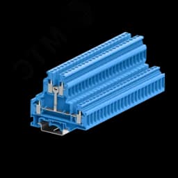 Клемма UKD 2-2 винтовая 2-уровневая с перемычкой, сечение 4мм. кв., синяя