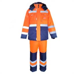 Костюм утеплённый мужской НОРДИК куртка, полукомбинезон цв. оранжевый, т.синий 48-50 96-100/182-188