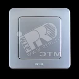 Выключатель одноклавишный скрытый серебро 10А