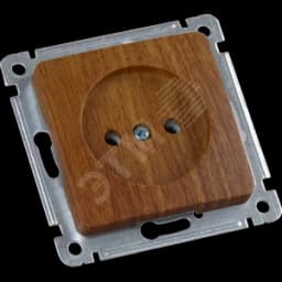 MASTER Розетка одноместная скрытой установки, в рамку, дуб