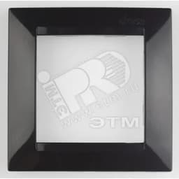 Рамка на 2 поста черный глянец