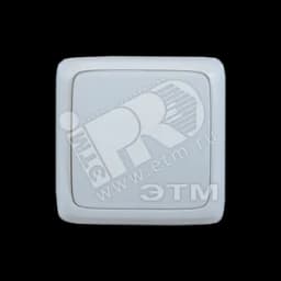 Переключатель одноклавишный наружный с изоляционной пластиной с индикацией белый 16А