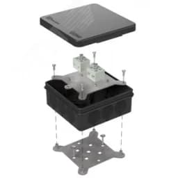 Коробка огнестойкая для о/п двухкомпонентная 60-0303-9005-FR6.0-4 Е15-Е120 100х100х40