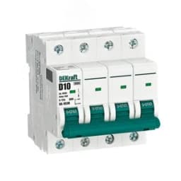 Выключатель автоматический без теплозащиты 4P 10А х-ка D 6кА ВА-103M