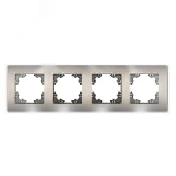 Афина рамка стеклянная четырехместная универсальная, мокко (еврослот)