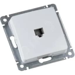 MASTER Розетка телефонная скрытой установки, в рамку, белый