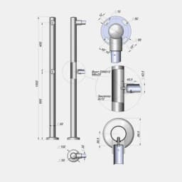 Комплект ограждения 3V 0.5 м (без вертикальных стоек) ТриВиТех