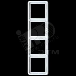 Рамка 4 поста универсальная белая