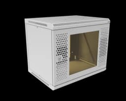 Шкаф телекоммуникационный настенный разборный МИКсистем 19" Basis 9U 600*450 дверь перфорация стекло