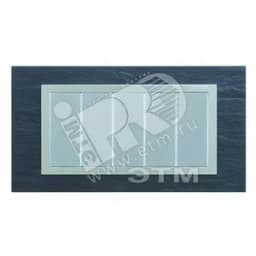 Рамка с суппортом на 8 узких модулей, S82C, сланец - алюминий (композит) 82987-63 Simon