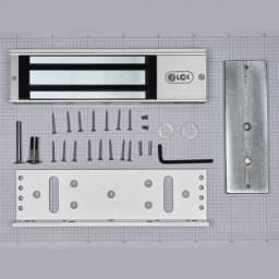 Электромагнитный замок (сила удержания 500 кг), в комплекте с уголком, цвет серебристый сатинированный алюминий RAL 7047 RL-EML500-L0S R-Lock