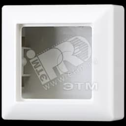 Коробка для накладного монтажа 1-я с негорючим основанием, в комплекте с рамкой для установки устройств и накладок серии A для горизонтальной/вертикальной установки Серия- AS500 Материал- дуропласт Цвет- белый