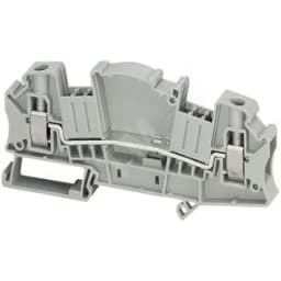 Клеммник винтовой проходной измерительный 2 точки подключения 6мм.кв серый