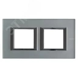 Axolute Рамка 2х2 поста 71мм горизонтальная матовое стекло