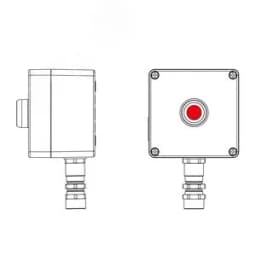 Взрывозащищенный пост управления из алюминия CPE-A-12-(1xP1G(11))-1xKA2MHK(C)1Ex d e IIC Т5 Gb / Ex tb IIIC T95°C Db IP66