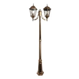 Светильник садовопарковый Feron PL157 столб шестигранный 260W E27 230V черное золото 11325