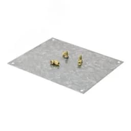 Пластина монтажная из оцинкованной стали 122х82мм для коробок 128х103мм