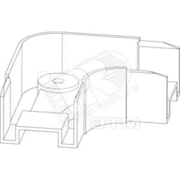 Угол 90 градусов МЕК KR 70M пластик белый