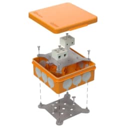 Коробка огнестойкая для о/п двухкомпонентная 60-0303-FR10.0-4 Е15-Е120 RAL2004 100х100х40 (16 шт/кор) Промрукав