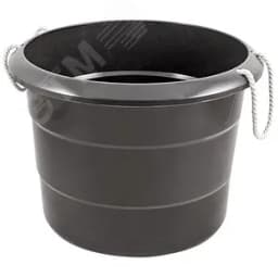 Ведро строительное пластиковое для переноски раствора, усиленные стенки, канатные ручки 40 л