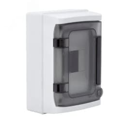 Щит распределительный навесной ЩРн-П-4 IP65 пластиковый прозрачная дверь серый