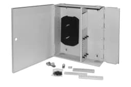 Бокс оптический универсальный настенный, от 8 до 48 Hyperline FO-WBX-6xSLT-W140H42-48UN-GY