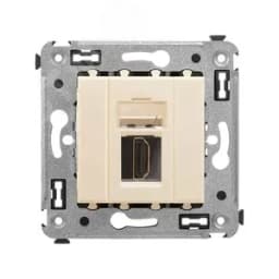 Avanti HDMI розетка одинарная в стену, тип А-А, ,Ванильная дымка