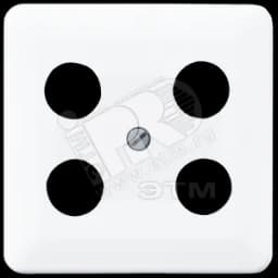 Крышка для SAT-TV-розетки с 4-мя гнездами белая