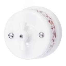 Выключатель Лизетта 2кл., керамика, цвет белый, декор