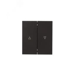 Выключатель STRONG двухклавишный для жалюзи возвратный 10А скрытой установки механизм антрацит