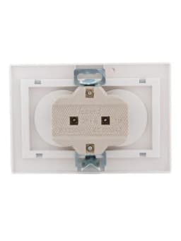 Розетка 2-м СП Mira 16А IP20 без заземл. с сер. вставкой керамика бел. LEZARD 701-0215-128