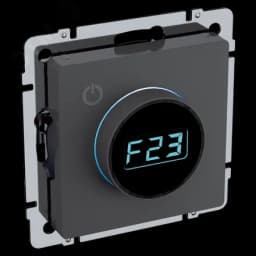 BRITE Термостат электронный с индикацией ТС10-1-БрГ графит IEK