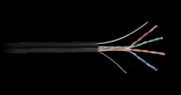 Кабель одножильный внешний с тросом U/UTP EC-UU004-5E-PE-SW-BK 4 пары, Cat.5e (Класс D), 100МГц, BC (чистая медь) бухта 305м NetLan
