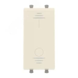 Avanti Выключатель двухполюсный одноклавишный модульный,  Ванильная дымка, 1 модуль