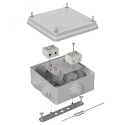 Коробка огнестойкая разветвительная для о/п двухкомпонентная 60-0300-FR6.0-4-6-Р Е15-Е60 RAL9005 100х100х50 (14 шт/кор)