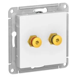 Аудиорозетка ATLASDESIGN двухместная белый Systeme Electric