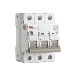 Выключатель автоматический AV-10 3P 63A (D) 10kA EKF AVERES