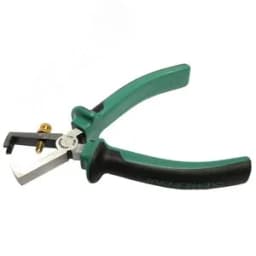 Щипцы для зачистки изоляции проводов, двухкомпонентные рукоятки, 160 мм