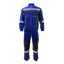 Костюм мужской ФОРМУЛА КОТТОН ФП2, куртка, полукомбинезон, цвет тёмно-синий с васильковым и черным, р-р 52-54 104-108/182-188