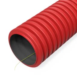 Труба гофрированная двустенная ПНД гибкая тип 1250 (SN63) с/з красная d50 мм (50м/150м уп/пал) Промрукав