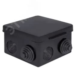 Коробка распределительная КМР-030-031 с крышкой (80х80х50), 7 мембр. вводов чёрная IP54 EKF