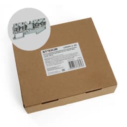 Зажим пружинный 4проводной проходной ЗНИ 25 JXB ST 25 серый STEKKER 39965