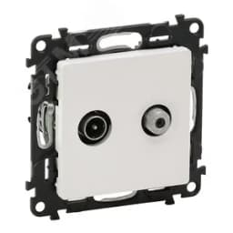 Valena LIFE Розетка TV-SAT звезда 5-862МГц/950-2400 МГц С лицевой панелью Белая