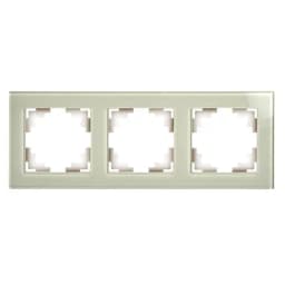 Рамка 3местная стекло STEKKER GFR00700307 серия Катрин дымчатый 49035